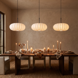 Sena Pleated Silk Pendant – Dining