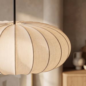 Sena Pleated Silk Pendant – Material detail