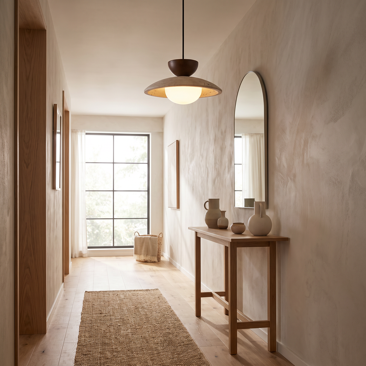 Tove Travertine Pendant Light – Hallway