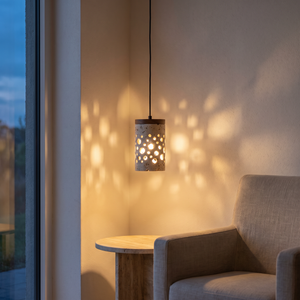 Nara Travertine Pendant Light – Living room