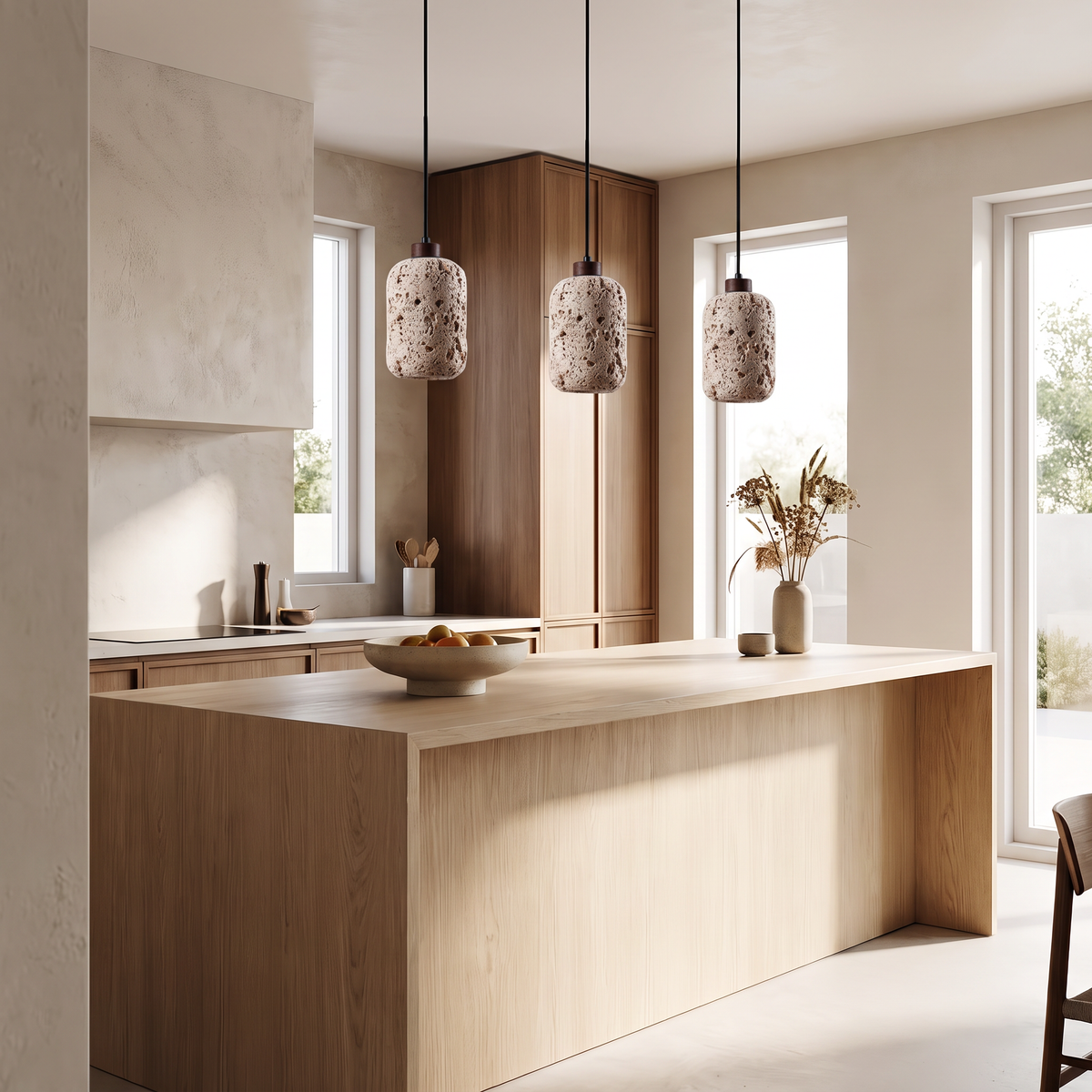 Nara Travertine Pendant Light – Daylight