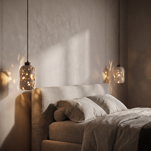Nara Travertine Pendant Light – Bedroom