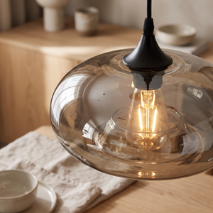 Halden Smoked Glass Pendant – Material detail