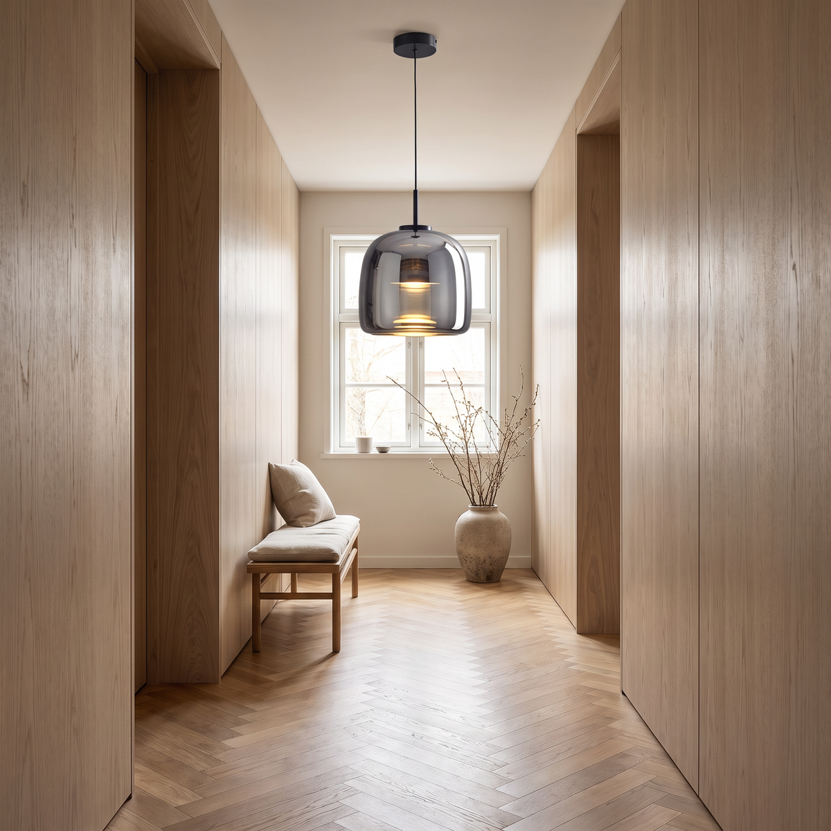 Solen Glass Dome Pendant – Hallway